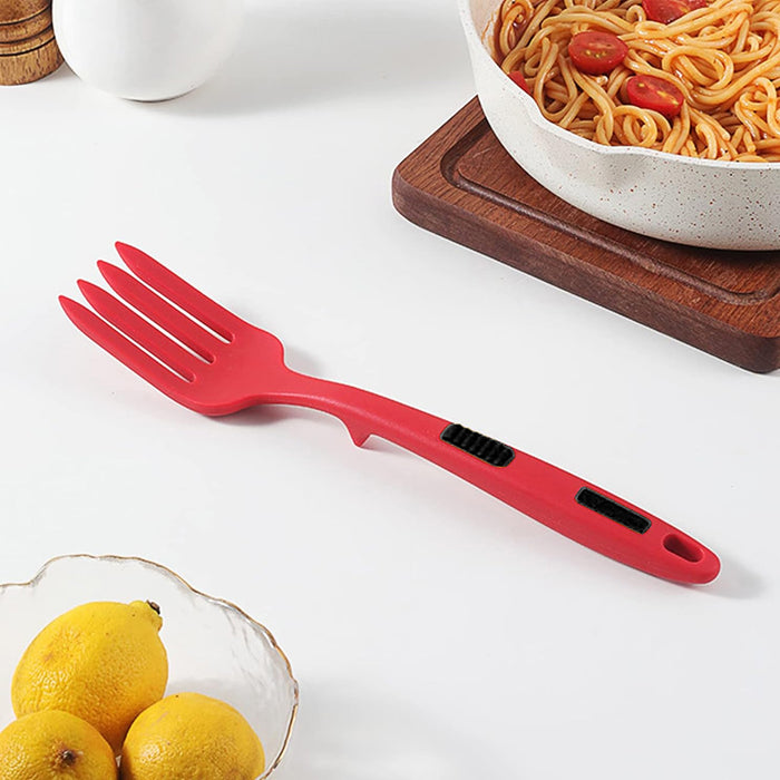 2pcs Silicone Cooking Forks Heat Resistant Non-Stick Kitchen Utensils