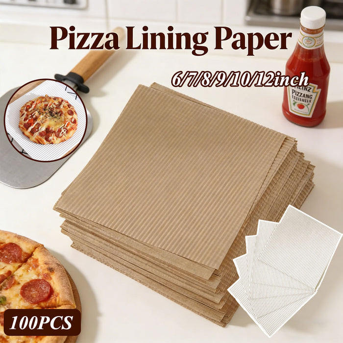 100 PCS Pizza Box Pads Greaseproof Paper Food Liners Oil Resistant Pizza Mat