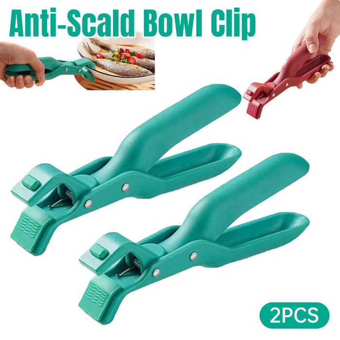 2PCS Silicone Heat Resistant Anti Slip Plate Clips