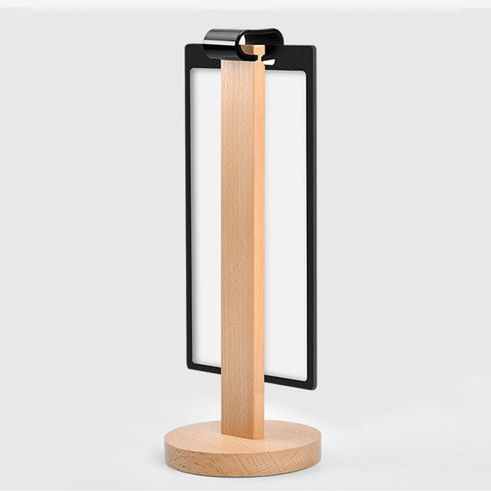 Wooden Tabletop Menu Holder Stand 20 x 10 cm with PVC Panel