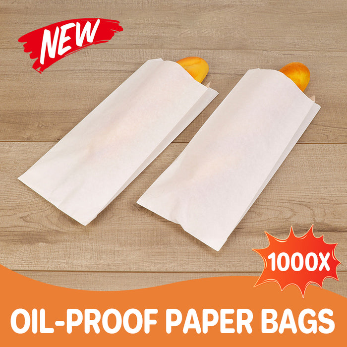 1000 PCS Paper Bag Oil Proof Large Capacity Bakery Bags for Food