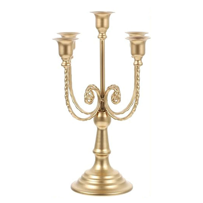 Vintage Metal Candle Holder European Style Gold Stand