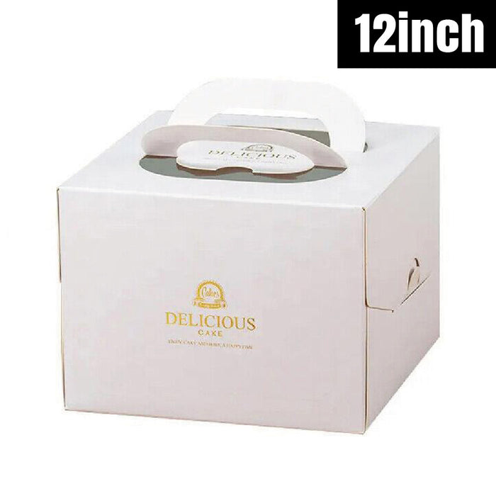 30 Pcs Portable Cake Box with Clear Window and Handle 3 Styles