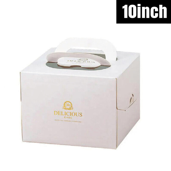30 Pcs Portable Cake Box with Clear Window and Handle 3 Styles