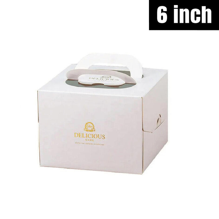 30 Pcs Portable Cake Box with Clear Window and Handle 3 Styles