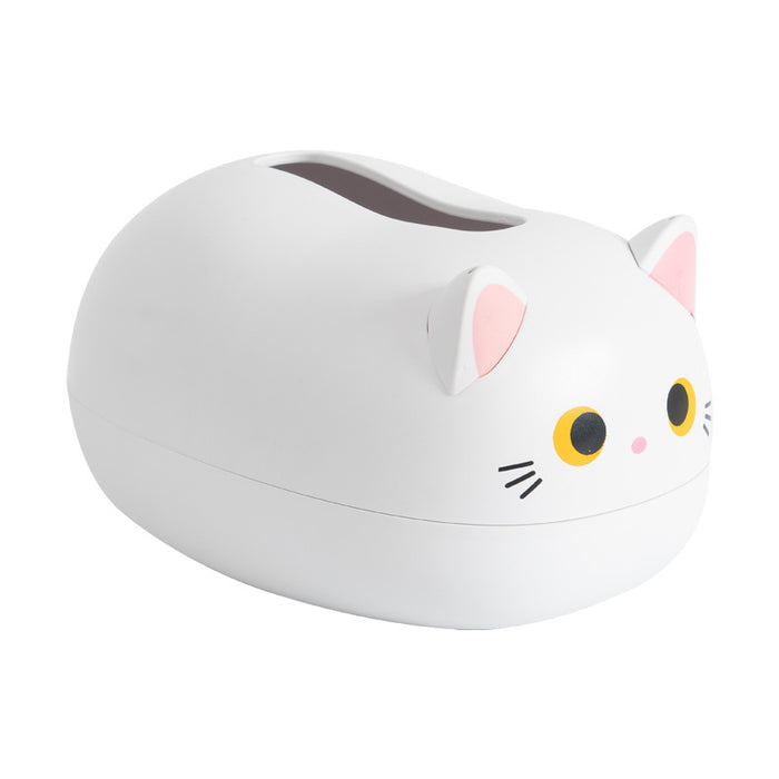 Cat Shaped Tissue Box with Toothpick Holder Drawer Organizer