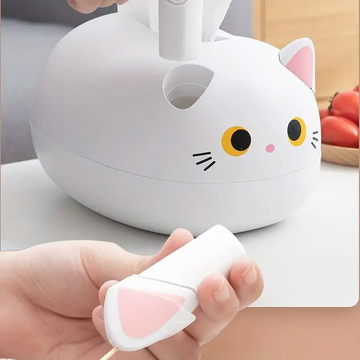 Cat Shaped Tissue Box with Toothpick Holder Drawer Organizer