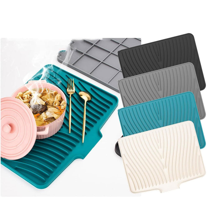 1Piece Silicone Drying Mat Heat Resistant Slope Design
