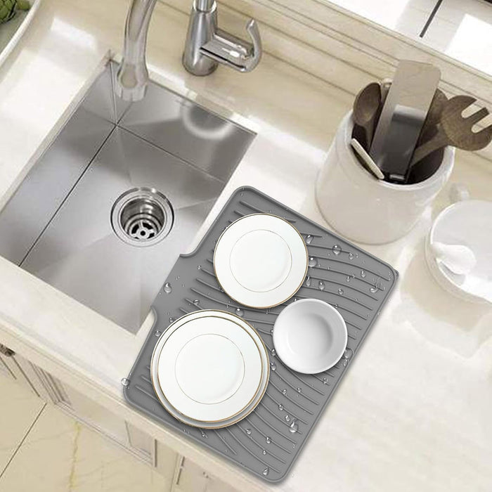1Piece Silicone Drying Mat Heat Resistant Slope Design