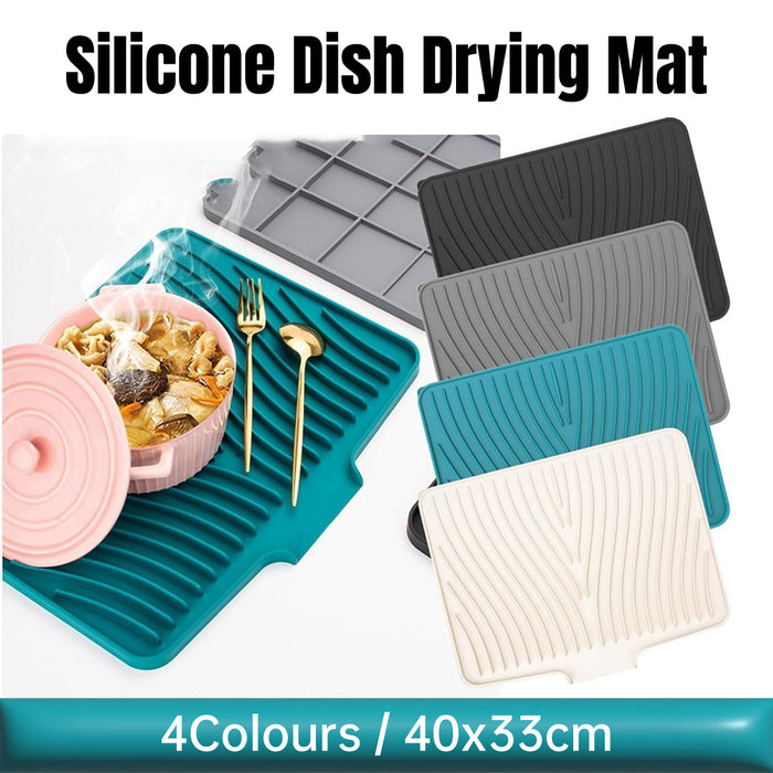 1Piece Silicone Drying Mat Heat Resistant Slope Design