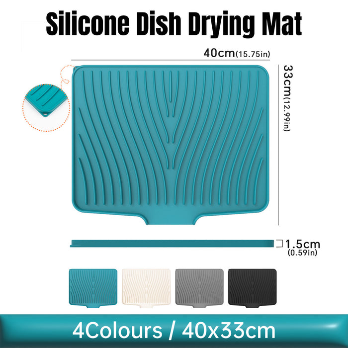 1Piece Silicone Drying Mat Heat Resistant Slope Design