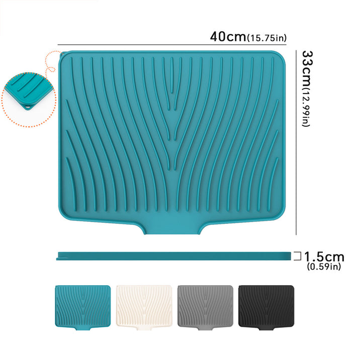 1Piece Silicone Drying Mat Heat Resistant Slope Design