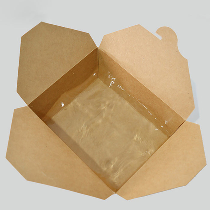 200 Pcs Kraft Paper Lunch Boxes 11 Styles Disposable Takeaway Food Containers