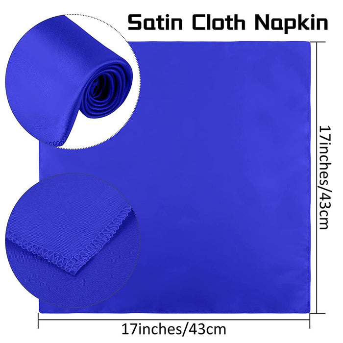 50PCS Polyester Plain Fabric Napkins for Wedding and Dinner Table | 43x43cm