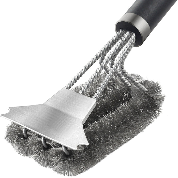 BBQ Grill Brush and Scraper 18 Inch Stainless Steel Bristles