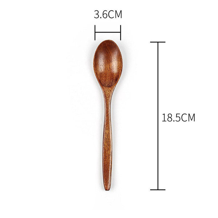 5 Pcs Wooden Spoons Durable Kitchen Tableware Set