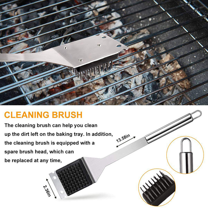 Stainless Steel BBQ Tool Set with Storage Apron and Meat Claws