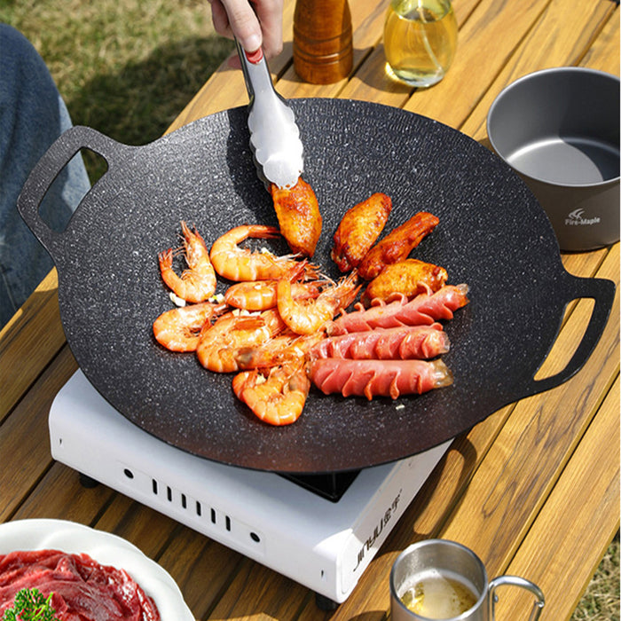 Korean Nonstick BBQ Grill Pan for Stovetop Barbecue Portable Hot Plate Outdoor