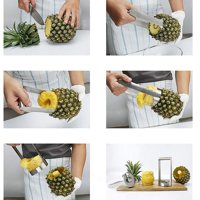 Stainless Steel Pineapple Peeler and Corer with Ergonomic Grip