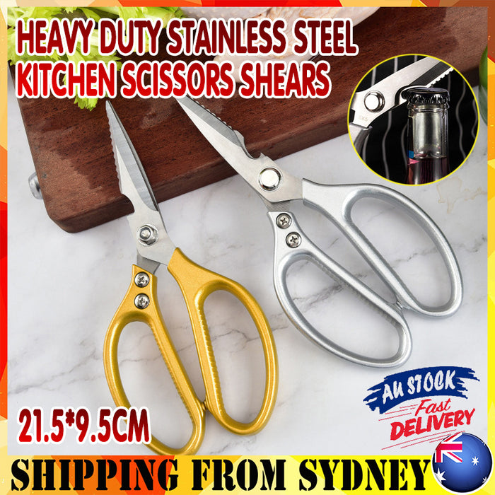 2 Pcs Heavy Duty Stainless Steel Kitchen Scissors for Fish and Chicken Bone