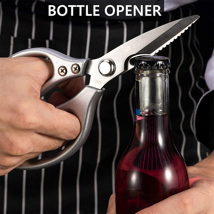 2 Pcs Heavy Duty Stainless Steel Kitchen Scissors for Fish and Chicken Bone