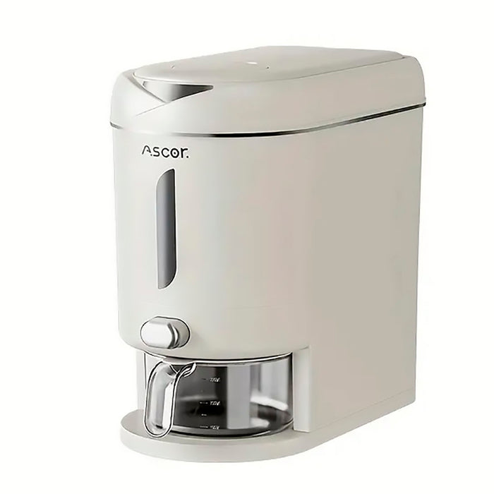 Rice Storage Container with Airtight Flap Lid and Funnel Spout