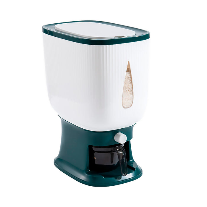 Rice Storage Container 10kg Press-to-Dispense with Clear Window