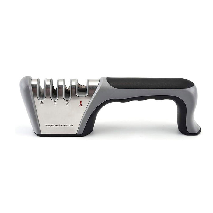 Four Stage Knife Sharpener Non Slip Handle ABS 23.5cm
