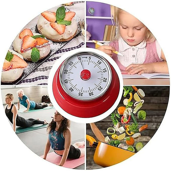 Stainless Steel Magnetic Mechanical Kitchen Countdown Timer