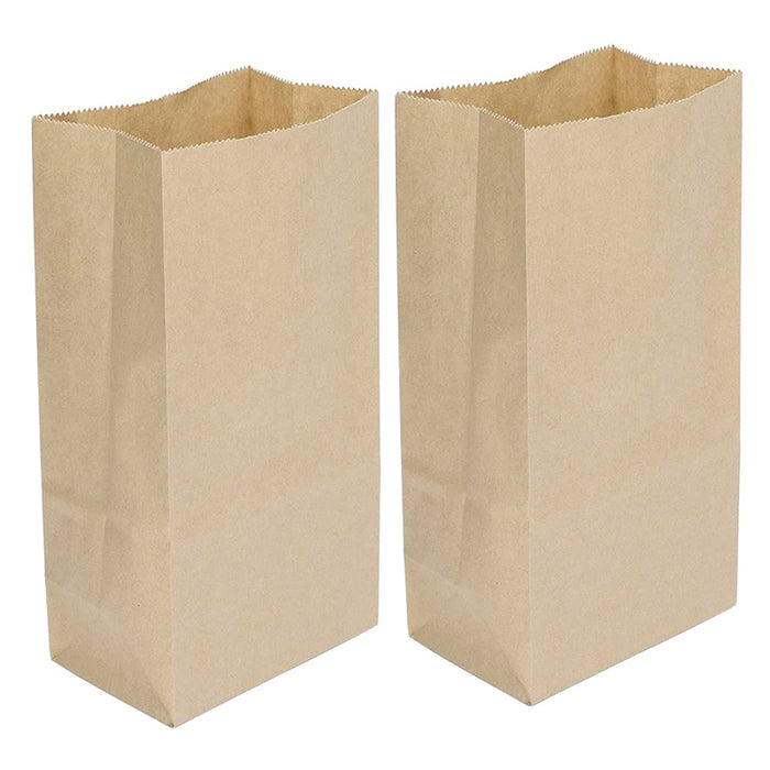 500Pcs Kraft Paper Bags Food Grade Recyclable for Bakery and Takeaway Use