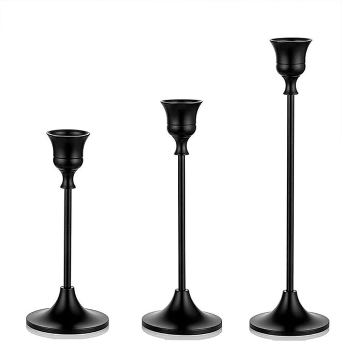 3PCS Metal Taper Candle Holders For Wedding Table Decor