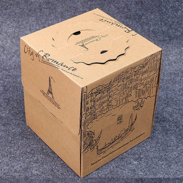 10pcs European Style Kraft Paper Cake Boxes