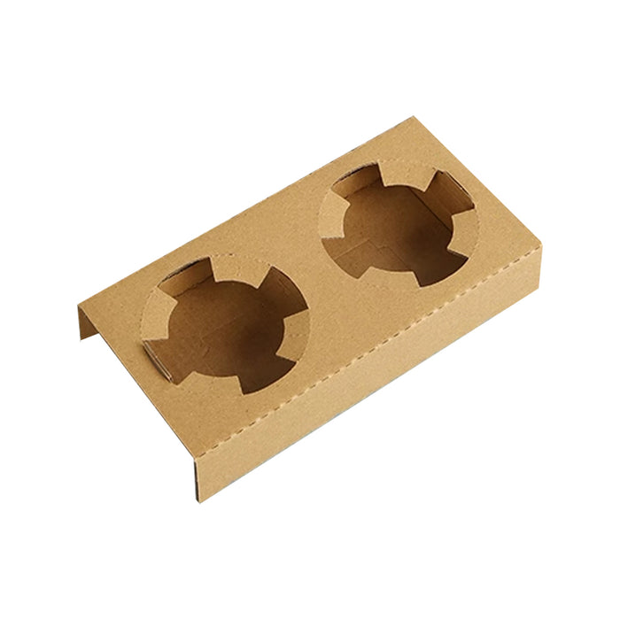 100 Pcs Corrugated Cup Holder Thick Kraft Paper Base
