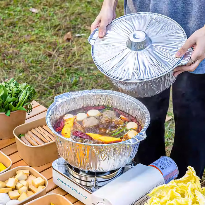 10Pcs Heavy Duty Aluminum Foil Pots for Hotpot Camping Outdoor Cooking