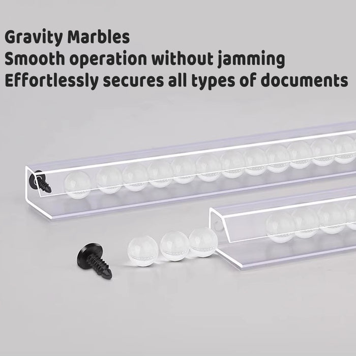 40cm Transparent PVC Ticket Rack with Self-Adhesive Backing
