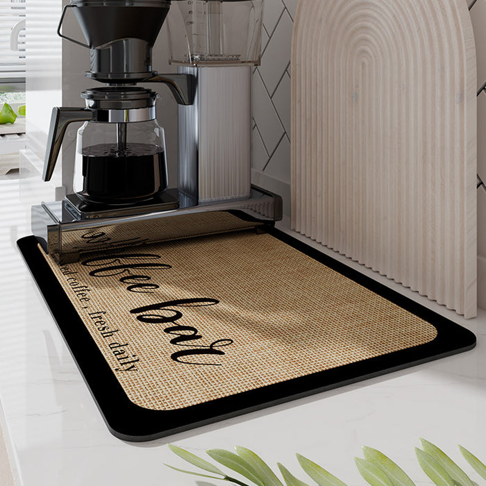 Coffee Maker Mat, Absorbent Drying Mat, 50x40cm