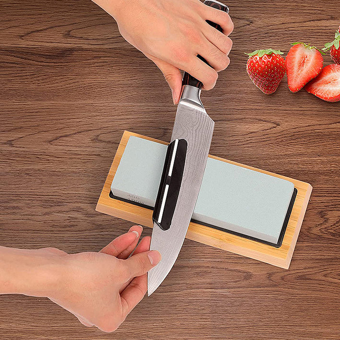 4 Piece Sharpening Stone Set for Kitchen Knives Scissors