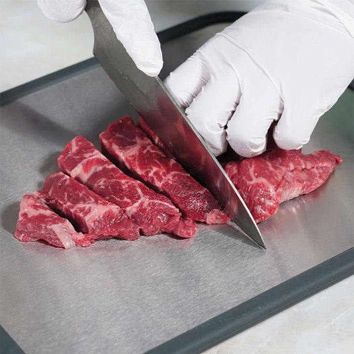 304 Stainless Steel Double Sided Cutting Board Wheat Straw