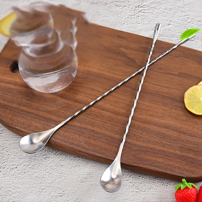 Stainless Steel Twist Bar Spoon 30cm Long Handle Stirrer