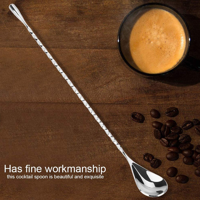 Stainless Steel Twist Bar Spoon 30cm Long Handle Stirrer