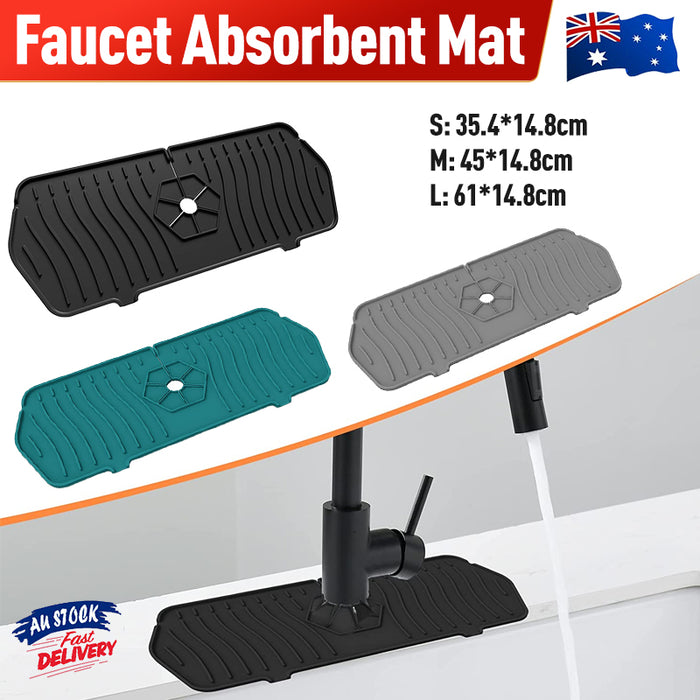 Silicone Faucet Splash Proof Mat Wrap Around Sink Protector