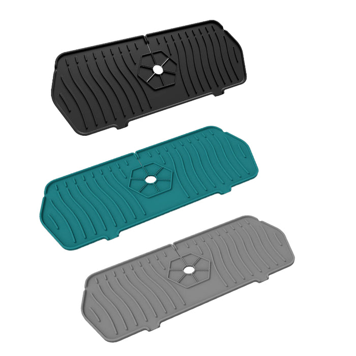 Silicone Faucet Splash Proof Mat Wrap Around Sink Protector