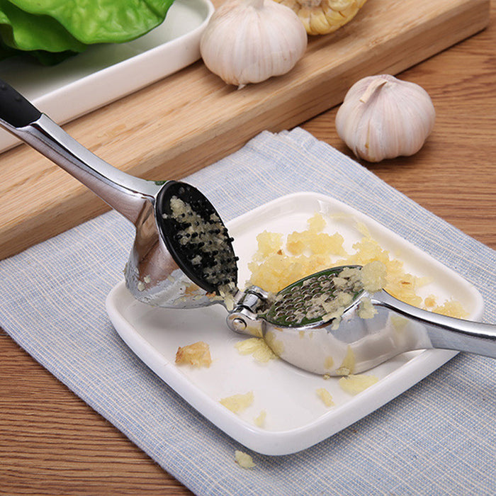 Stainless Steel Garlic Press Self-Cleaning Kitchen Tool