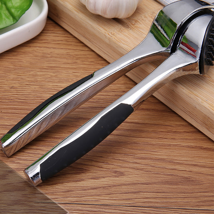 Stainless Steel Garlic Press Self-Cleaning Kitchen Tool