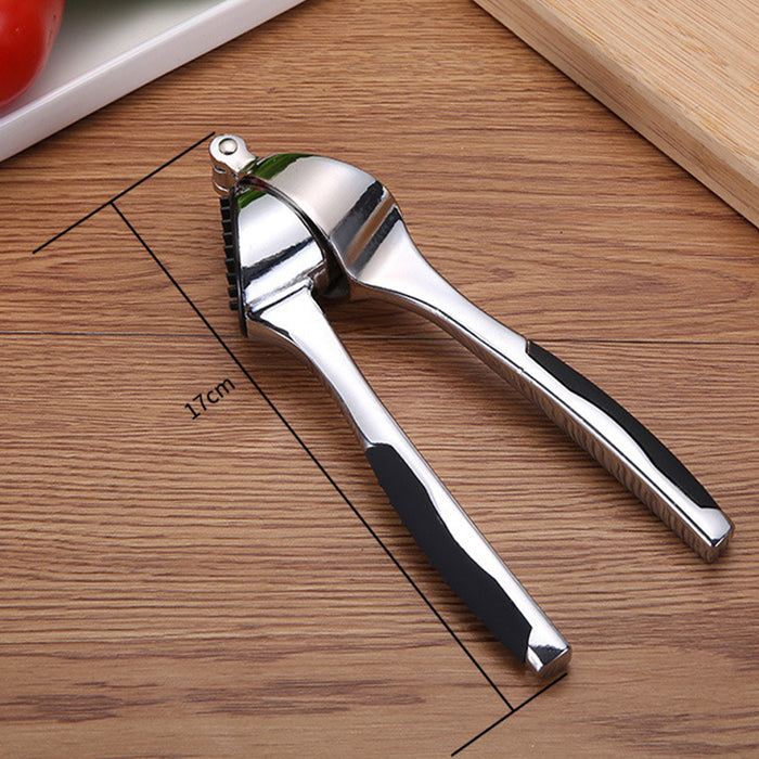 Stainless Steel Garlic Press Self-Cleaning Kitchen Tool
