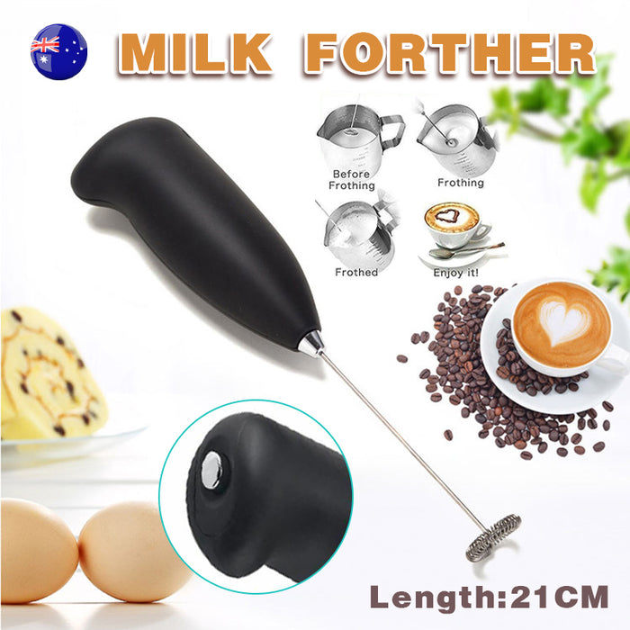 Handheld Milk Frother Battery Powered Stainless Steel Whisk