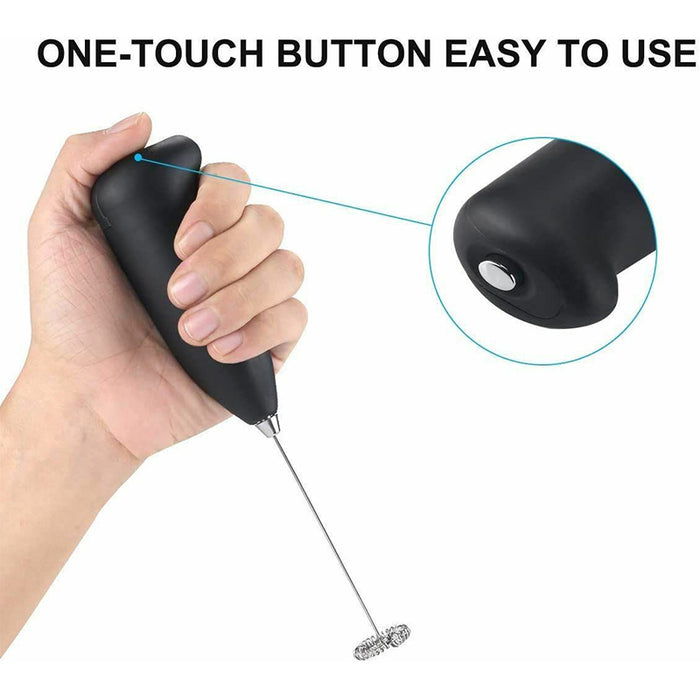 Handheld Milk Frother Battery Powered Stainless Steel Whisk