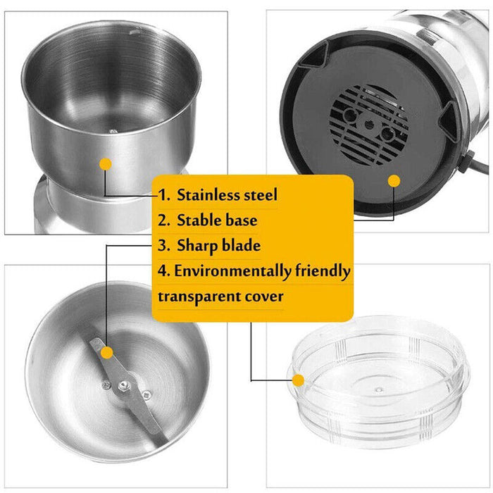 Electric Coffee Grinder Bean Spice Milling Stainless Steel Grinding Machine