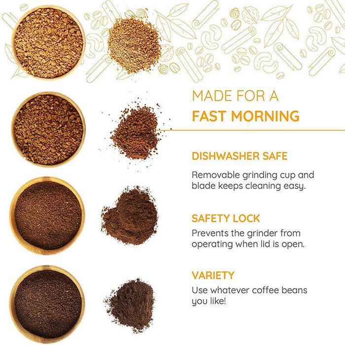 Electric Coffee Grinder Bean Spice Milling Stainless Steel Grinding Machine