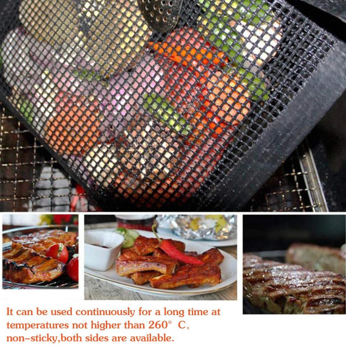 Non-Stick BBQ Mesh Grill Bag Reusable for Outdoor & Restaurant Use